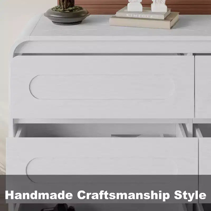 SOLACE FURNITURE 44 Tall 6 Dressers Drawers & Chest of Drawers with Pre-installed Slides