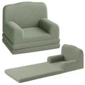 Kids Couch, 2-in-1 Convertible Teddy Fleece Fabric Toddler Sofa Chair, Soft Fold Out Couch Lounge for Kids for Birthday Gift