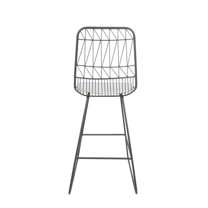 GDFStudio Hawkes Modern Iron 26.50 Inch Counter Stools with Cushions (Set of 2)