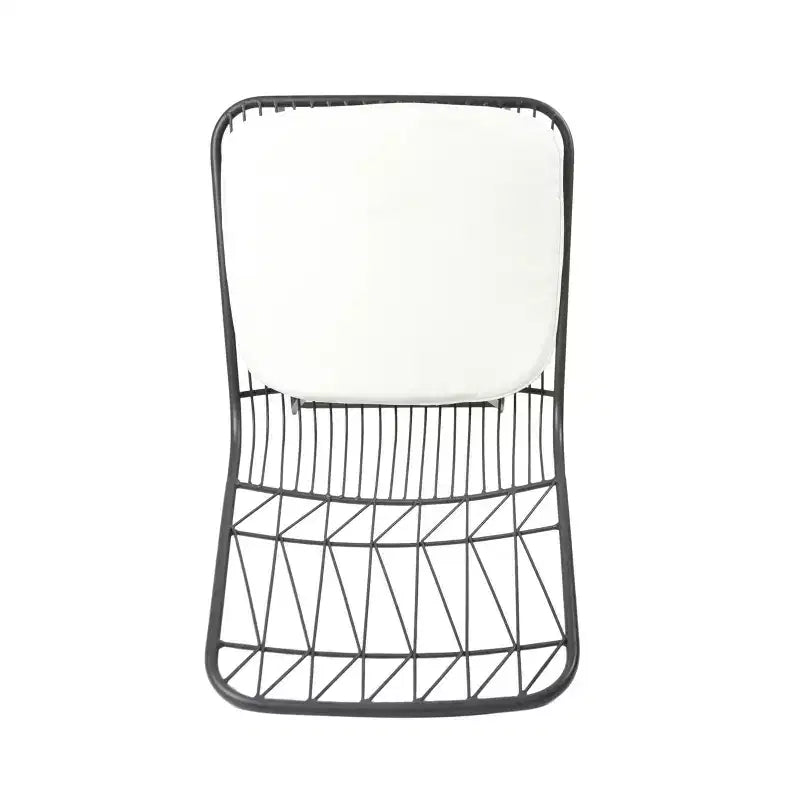 GDFStudio Hawkes Modern Iron 26.50 Inch Counter Stools with Cushions (Set of 2)