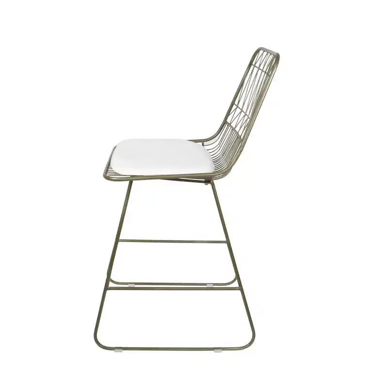 GDFStudio Hawkes Modern Iron 26.50 Inch Counter Stools with Cushions (Set of 2)