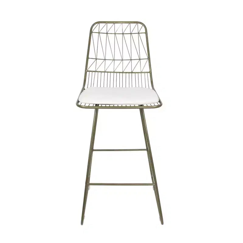 GDFStudio Hawkes Modern Iron 26.50 Inch Counter Stools with Cushions (Set of 2)