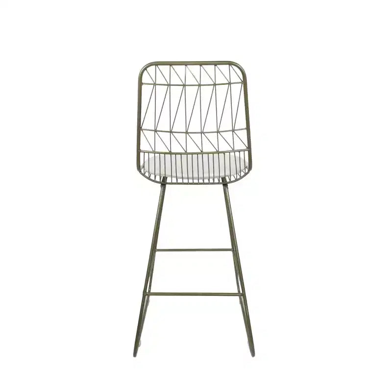 GDFStudio Hawkes Modern Iron 26.50 Inch Counter Stools with Cushions (Set of 2)