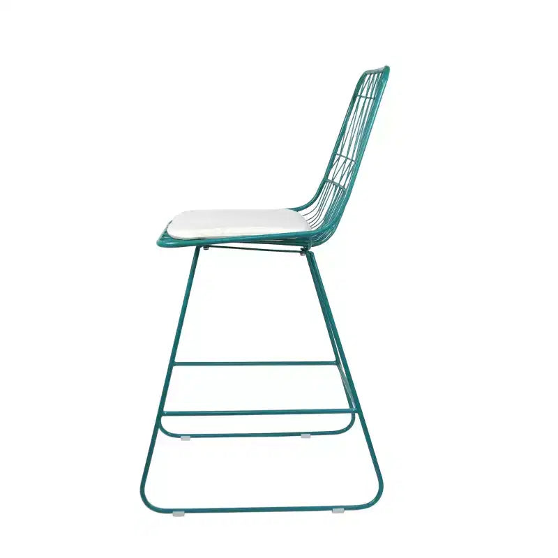 GDFStudio Hawkes Modern Iron 26.50 Inch Counter Stools with Cushions (Set of 2)