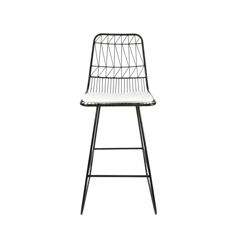GDFStudio Hawkes Modern Iron 26.50 Inch Counter Stools with Cushions (Set of 2)