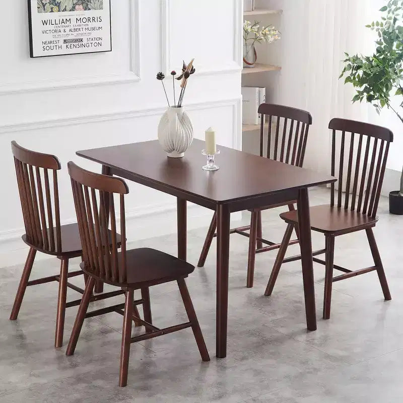 Okak Round/Rectangular Dining Table Solid Wood Kitchen Table Dining Table for 4 for Dining Room, Small Space