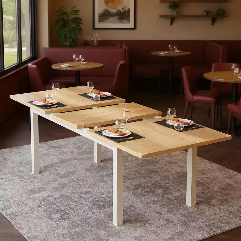 GustoWave 63 Large Extendable Dining Table, for 4-8 People