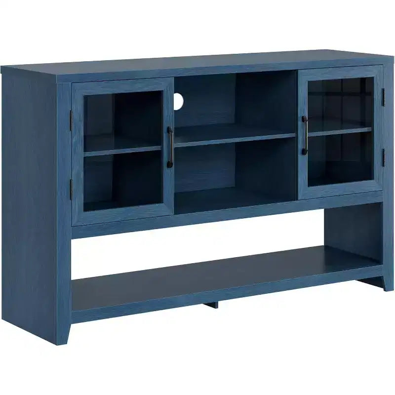 Sideboard Buffet Cabinet with 2 Glass Doors and 3 Shelves, Coffee Bar Storage Cabinet, Modern Design for Living Room, Entryway, and Dining Room