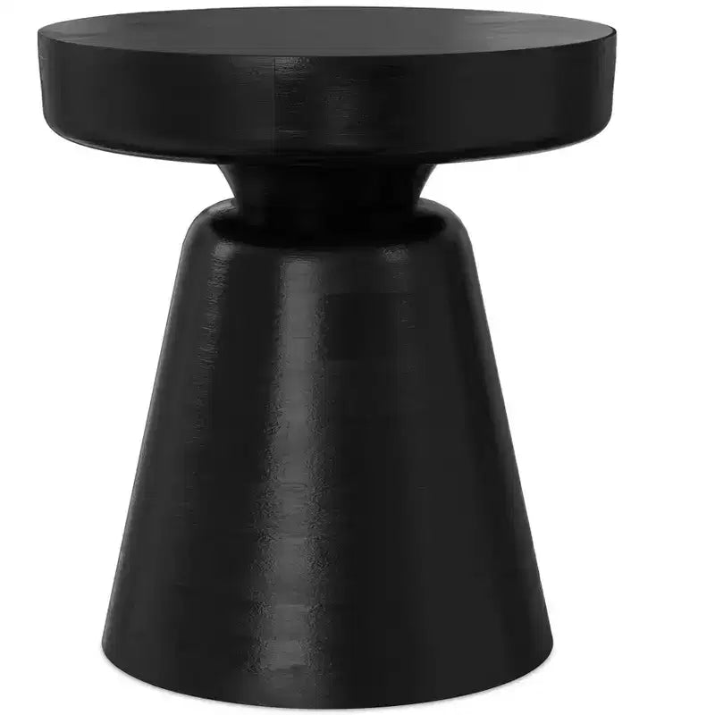 Krentz SOLID MANGO WOOD 16 inch Wide Round Boho Contemporary Rustic Accent Table, Fully Assembled