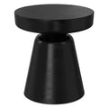 Krentz SOLID MANGO WOOD 16 inch Wide Round Boho Contemporary Rustic Accent Table, Fully Assembled