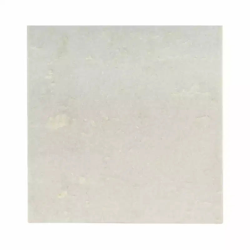 HomeRoots 24 White and Copper Genuine Marble and Metal Square Coffee Table