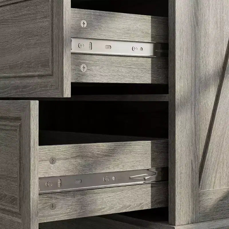 Famapy 9-Drawer Rustic Dresser with Antique Bronze Handles,Large Capacity Bedroom/Entryway Storage,Farmhouse Chest of Drawers