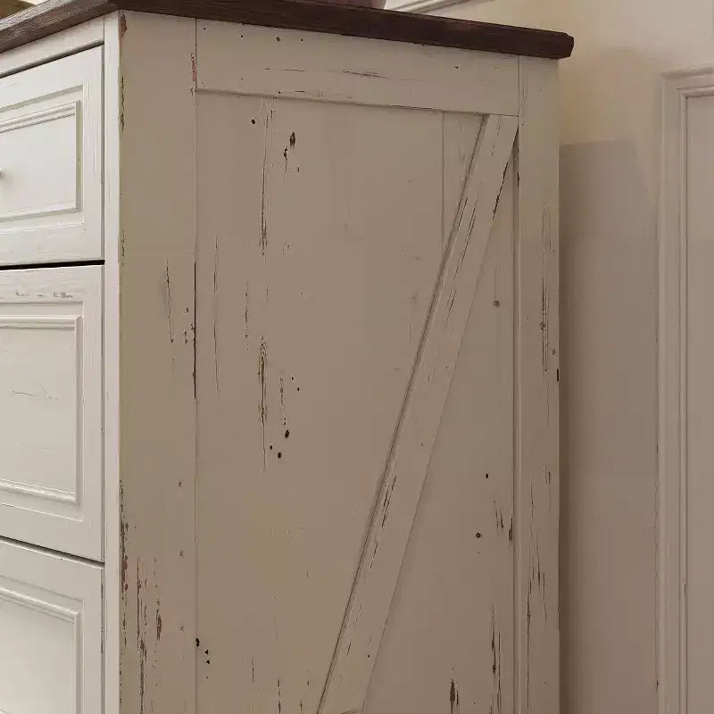 Famapy 9-Drawer Rustic Dresser with Antique Bronze Handles,Large Capacity Bedroom/Entryway Storage,Farmhouse Chest of Drawers