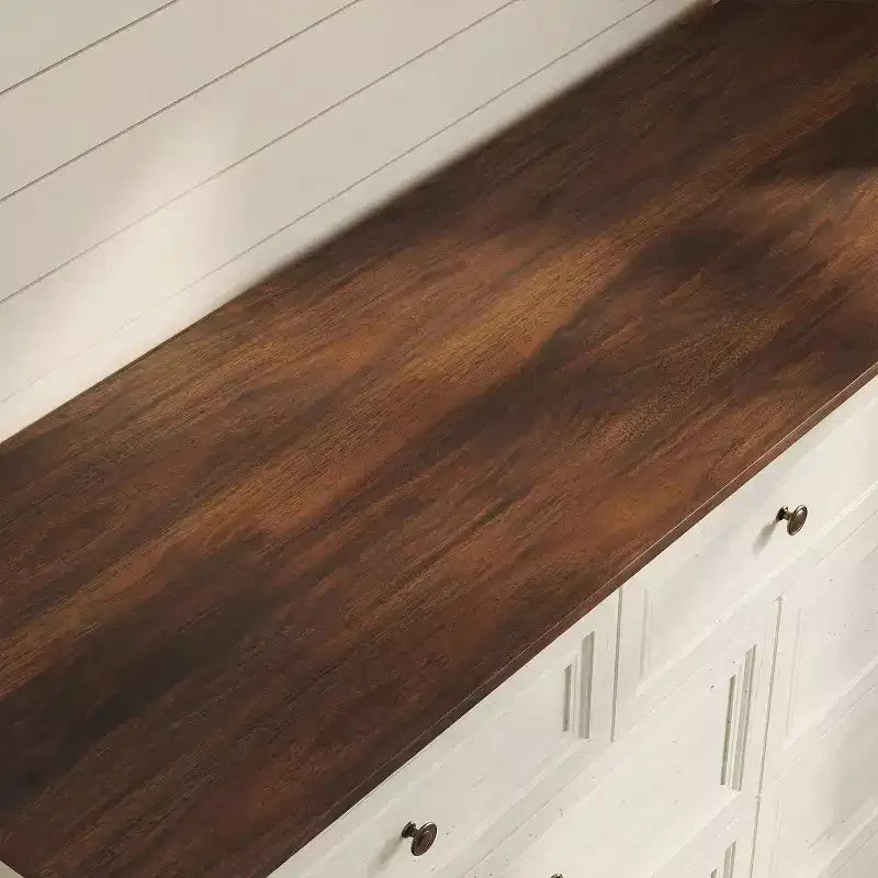 Famapy 9-Drawer Rustic Dresser with Antique Bronze Handles,Large Capacity Bedroom/Entryway Storage,Farmhouse Chest of Drawers