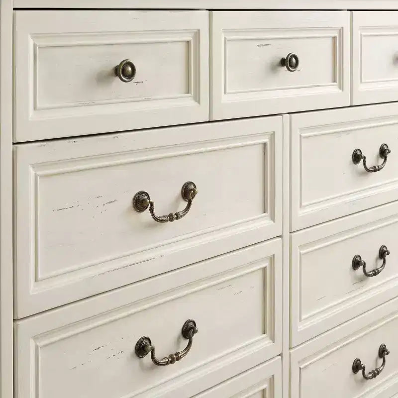 Famapy 9-Drawer Rustic Dresser with Antique Bronze Handles,Large Capacity Bedroom/Entryway Storage,Farmhouse Chest of Drawers