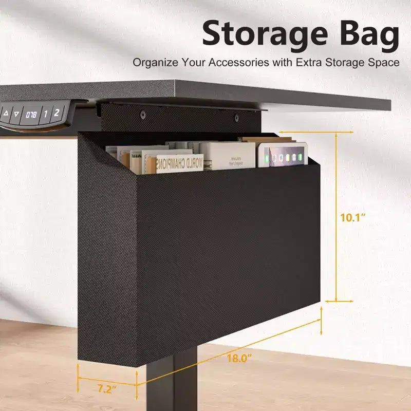 63 Inch L Shaped Electric Standing Desk Sit to Stand Reversible Corner Desk Adjustable Height Computer Table Memory Presets Home Office Gaming Black