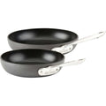 All-Clad HA1 Hard Anodized Non Stick Fry Pan Set 2 Piece, 8, 10 Inch, Induction, Oven Broiler Safe 500F, Pots and Pans Set, Kitchen Frying Pans, Skillets, Premium Cookware, Home, Dishwasher Safe Black