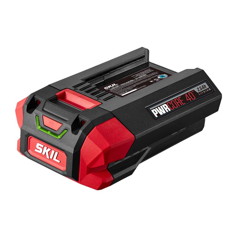 SKIL PWR CORE 40 Brushless 40V 14” Lightweight Chainsaw Kit, Includes 2.5Ah Battery and Auto PWR Jump Charger CS4555-10 &amp; BY8705-00 PWRCore 40 2.5Ah 40V Lithium Battery