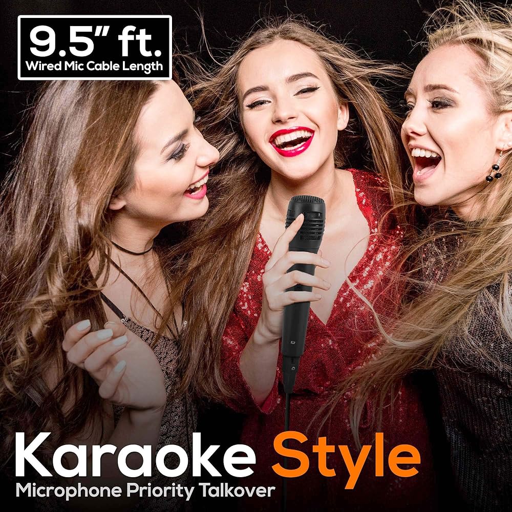 Pyle Portable Bluetooth PA Speaker System-800W Outdoor Bluetooth Speaker Portable PA System w/Microphone in, Party Lights, MP3/USB SD Card Reader, FM Radio, Rolling Wheels-Mic, Remote PPHP122SM.5