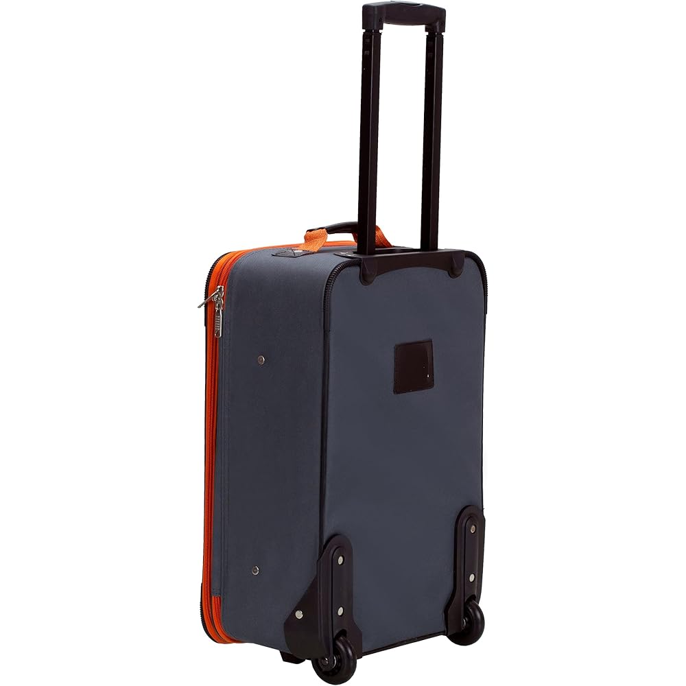| Rockland Journey Softside Upright Luggage Set, Expandable, Charcoal, 4-Piece (14/19/24/28) | Luggage Sets