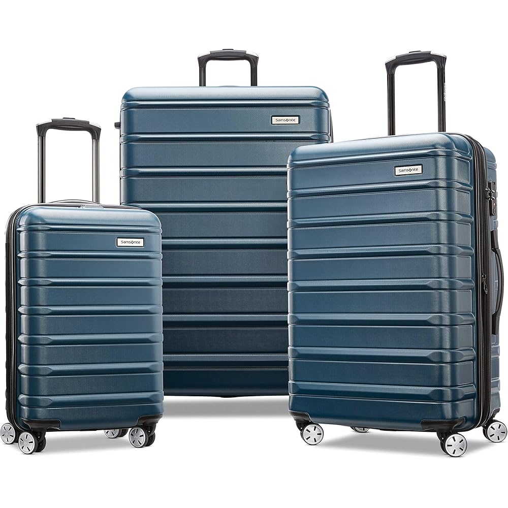 | Samsonite Omni 2 Hardside Expandable Luggage with Spinner Wheels, 3-Piece Set (19/24/28), Nova Teal | Suitcases