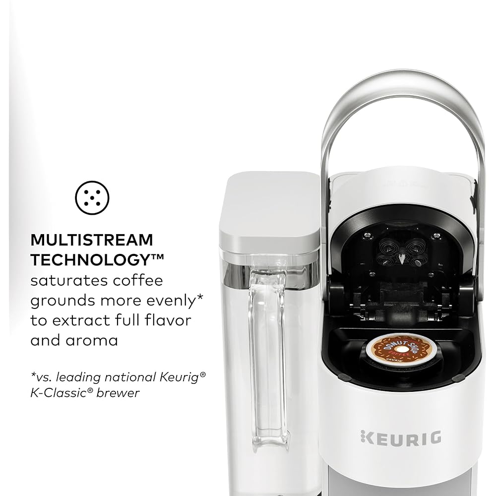 Keurig K-Supreme SMART Single Serve Coffee Maker With WiFi Compatibility, 4 Brew Sizes, And 66oz Removable Reservoir, Compatible with Alexa, White