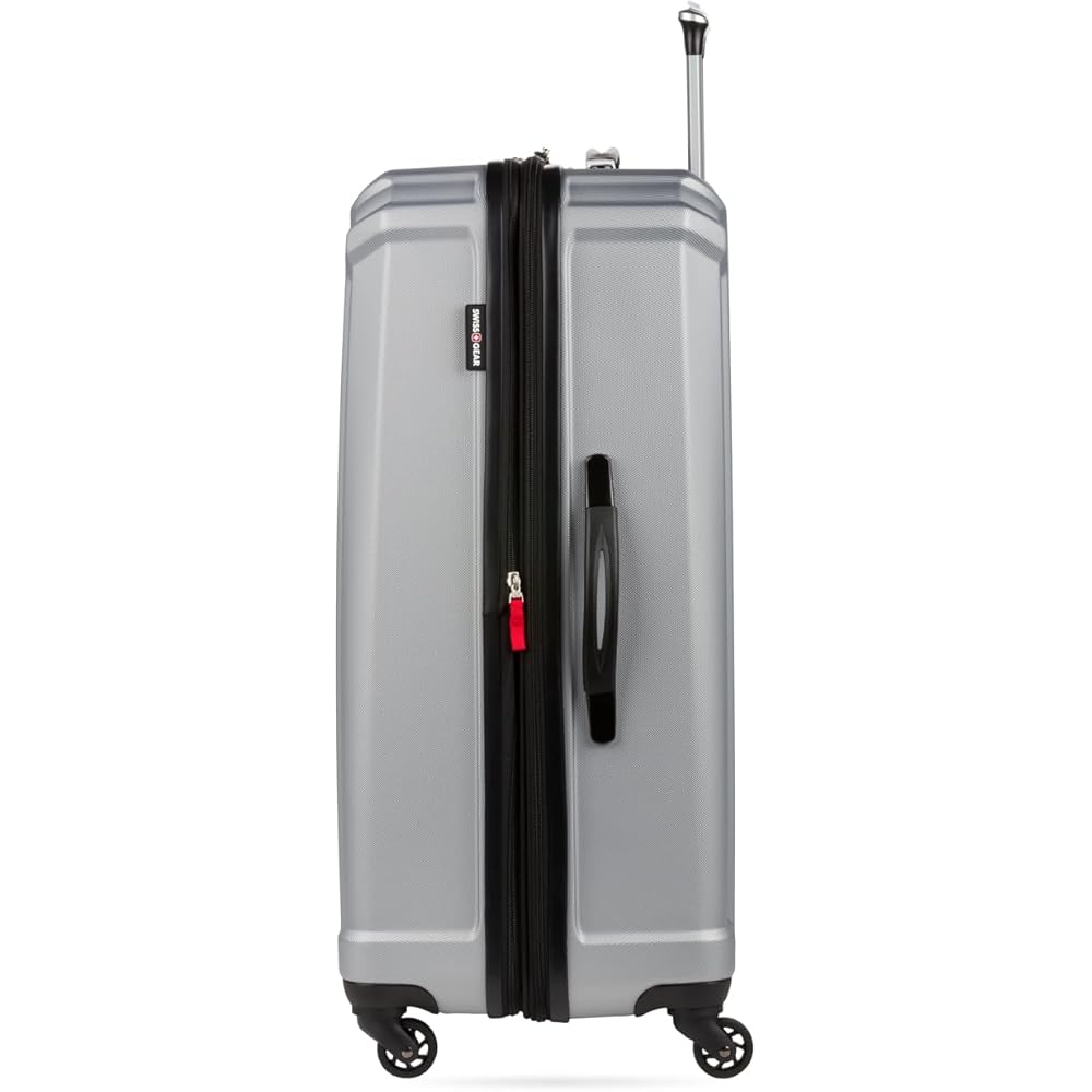 | SwissGear 3750 Hardside Expandable Luggage with Spinner Wheels, Silver, 3-Piece Set (20/24/27) | Suitcases