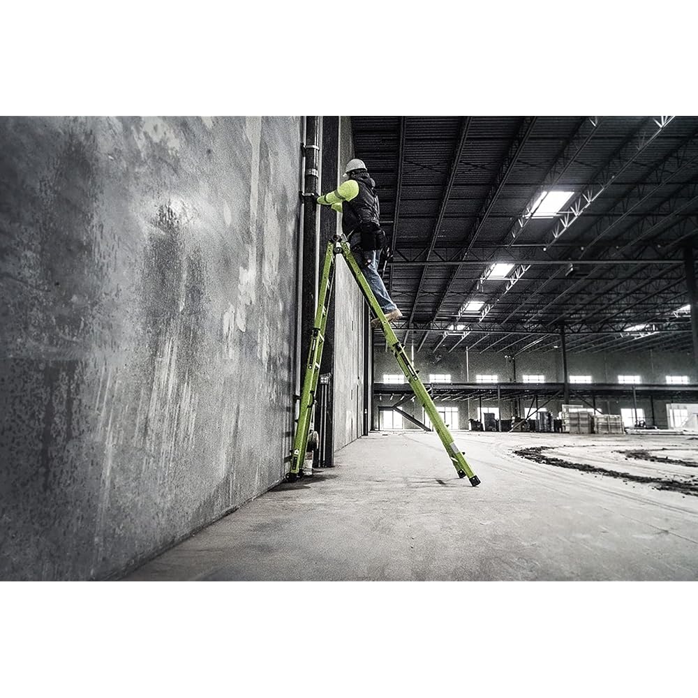 Little Giant Ladders Systems Conquest 2.0, M22, 22ft, Multi-Position Ladder, Fiberglass, Type 1A, 300 lbs Weight Rating, (17122-001), Green