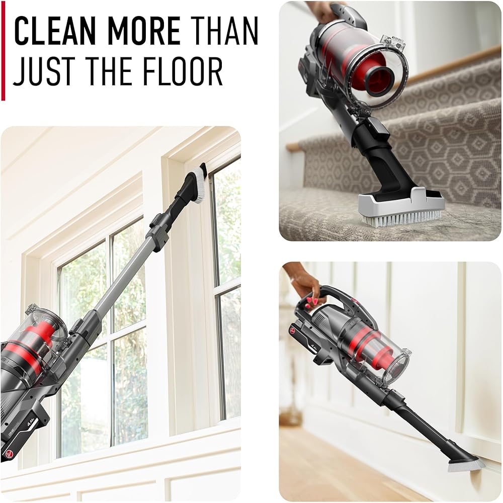 Hoover ONEPWR WindTunnel Emerge Cordless Stick Vacuum Cleaner, Lightweight Stick Vac, Powerful and Quiet Cleaning, Self Standing, No Wall Mount Required, Cordless Vacuum Cleaners for Home Use