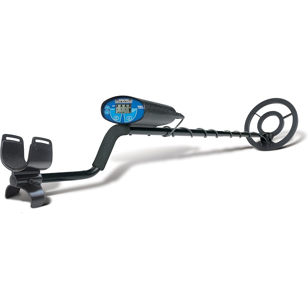 Bounty Hunter Quick Silver Metal Detector for Adults &amp; Kids, LCD Display, 8" Waterproof Coil, Target ID, Sensitivity Control, Bonus Pinpointer Included, Easy Treasure Hunting, Made in USA
