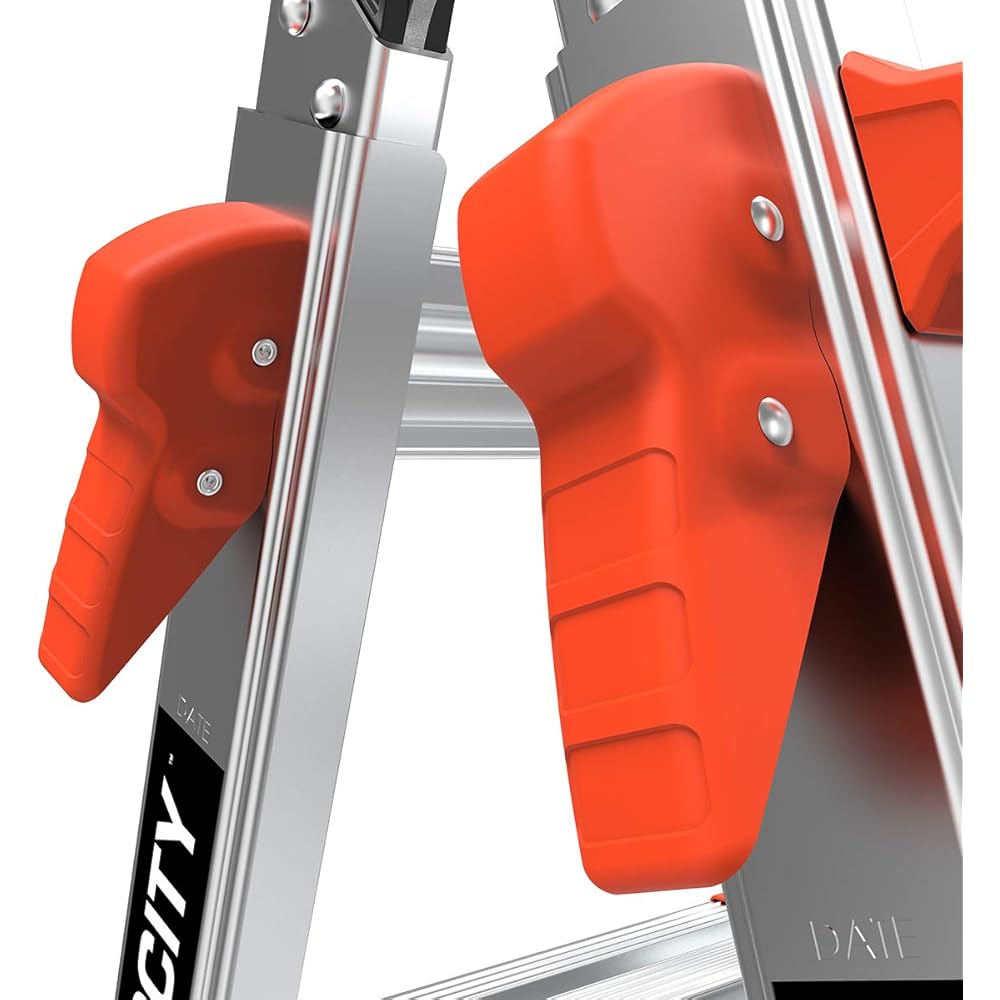 Little Giant Ladders Velocity, 22-Ft Folding Multi-Position Ladder, Aluminum, 300 lb Load Capacity, Type 1A Extra Heavy Duty, 22-Ft Reach, with Ratchet Levelers and Wheels (15422-801)