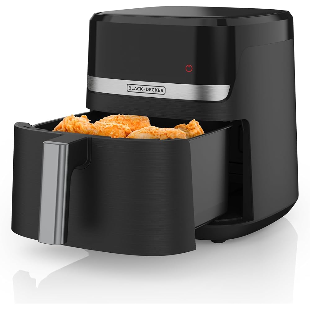 BLACK+DECKER Purifry 6QT Air Fryer, Crispy Deep Fried Taste without the Fat, Plus Bake, Dehydrate, and Keep Food Warm, Digital Touchscreen and Auto Shut-Off
