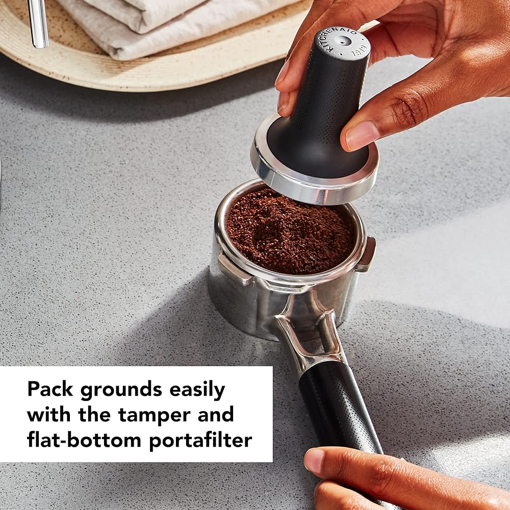 KitchenAid Metal Semi-Automatic Espresso Machine KES6503, Brushed Stainless Steel, 1.4 Liters
