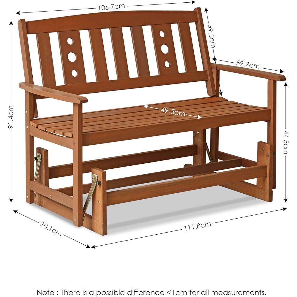 FURINNO FG17485 Tioman Outdoor Hardwood New Mexico Glider