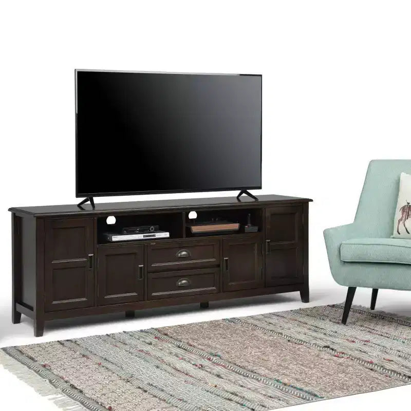Portland TV Stand for TVs up to 80" Mahogany Brown - WyndenHall