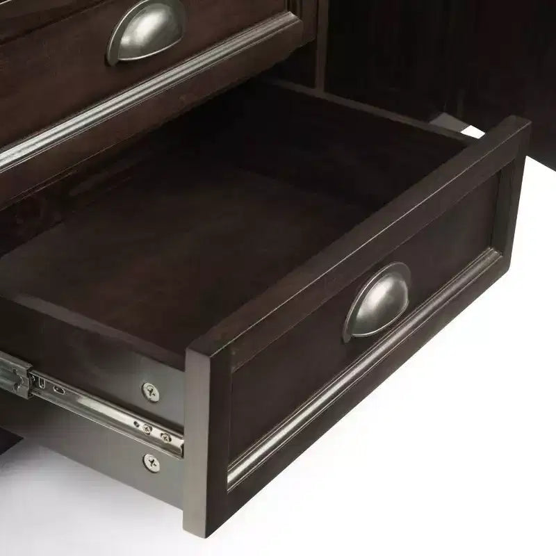 Portland TV Stand for TVs up to 80" Mahogany Brown - WyndenHall