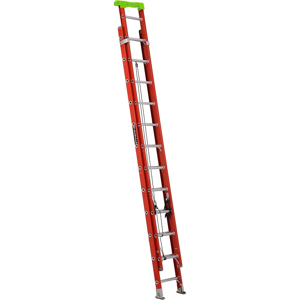 Louisville Ladder 20-foot Fiberglass Extension Ladder, 300-Pound Load Capacity, Type IA, L-3022-24PT