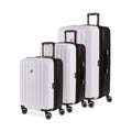 | SwissGear Duet Hardside Expandable Luggage with Spinner Wheels, Black/White, 3-Piece Set (19/24/28) | Suitcases