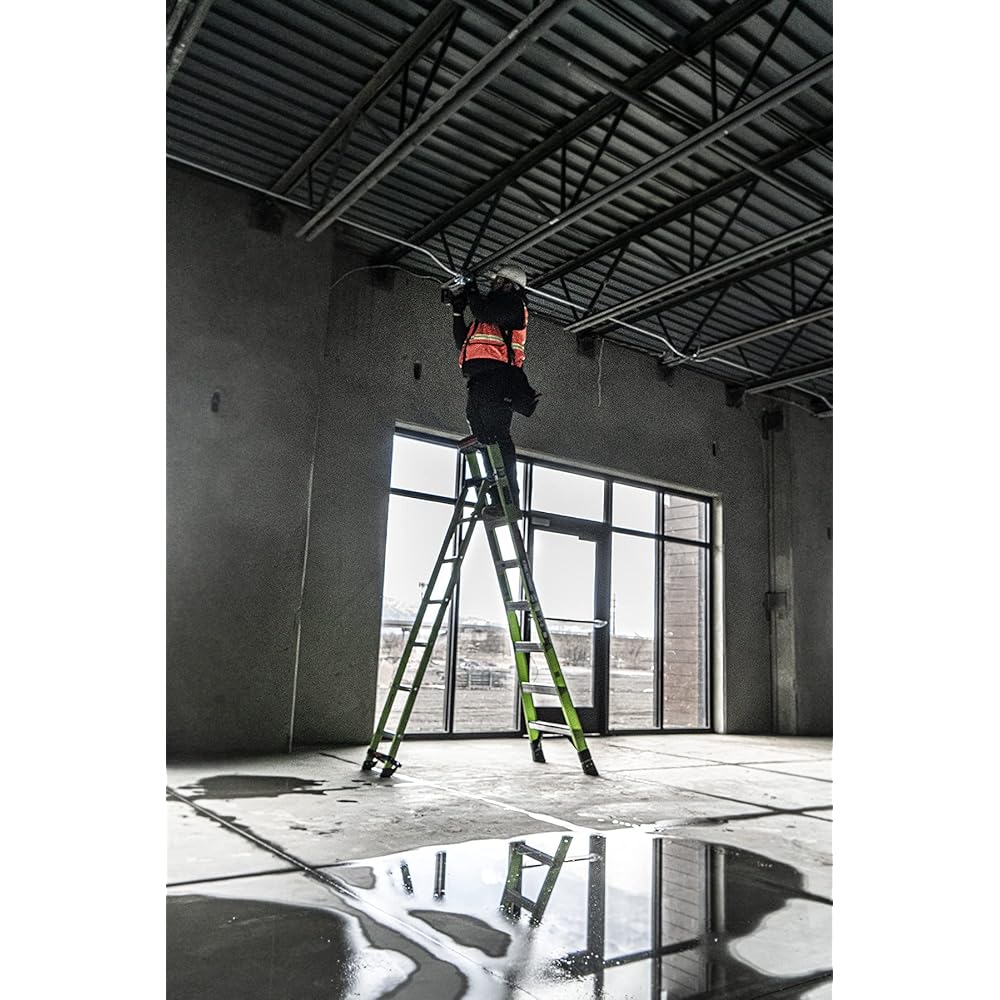 Little Giant Ladder Systems 13908-071 King Kombo 3-in-1 Ladder, 8 Ft, Green