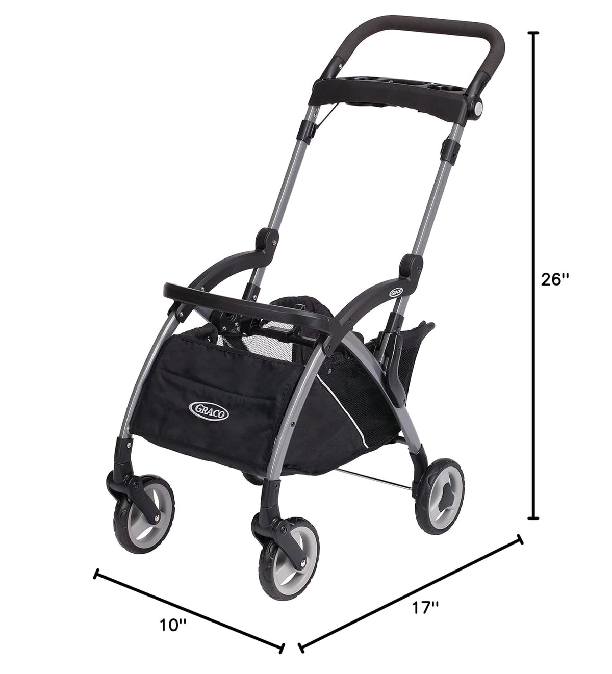 Graco SnugRider Elite Car Seat Carrier, Lightweight Frame, Travel Stroller Accepts any Graco SnugRide Infant Car Seat, Black