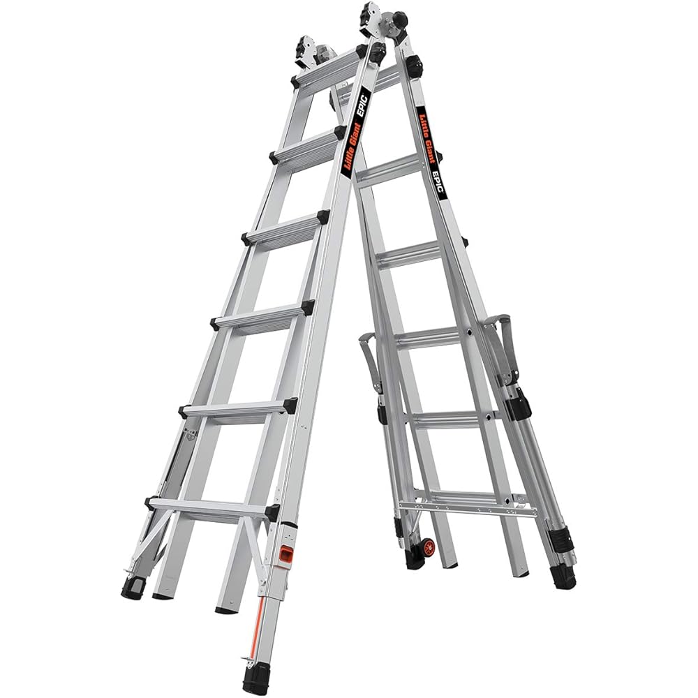 Little Giant Ladders, Epic, M26, 26 ft, Multi-Position Ladder, Aluminum, Type 1A, 300 lbs weight rating, (16826-818)