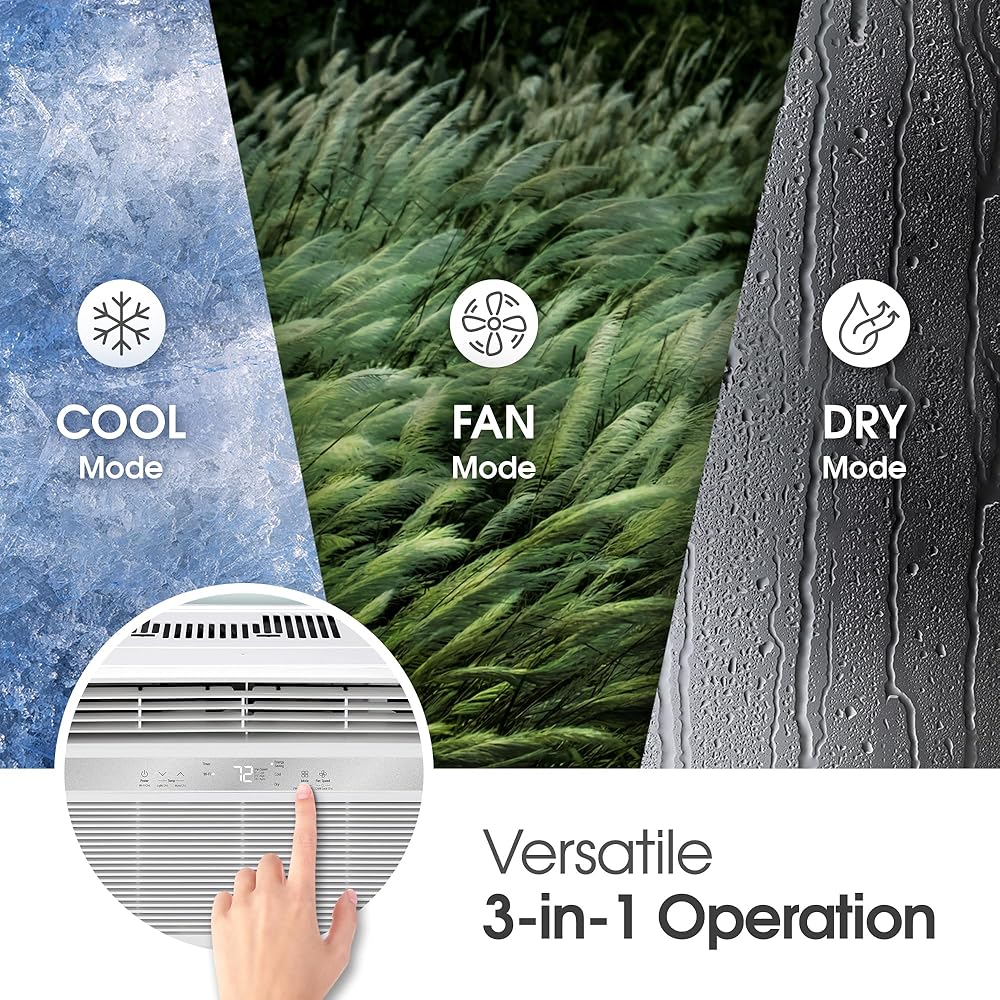 LG LW8024RSM 8,000 BTU Smart Wi-Fi Window Air Conditioner, 115V, White
