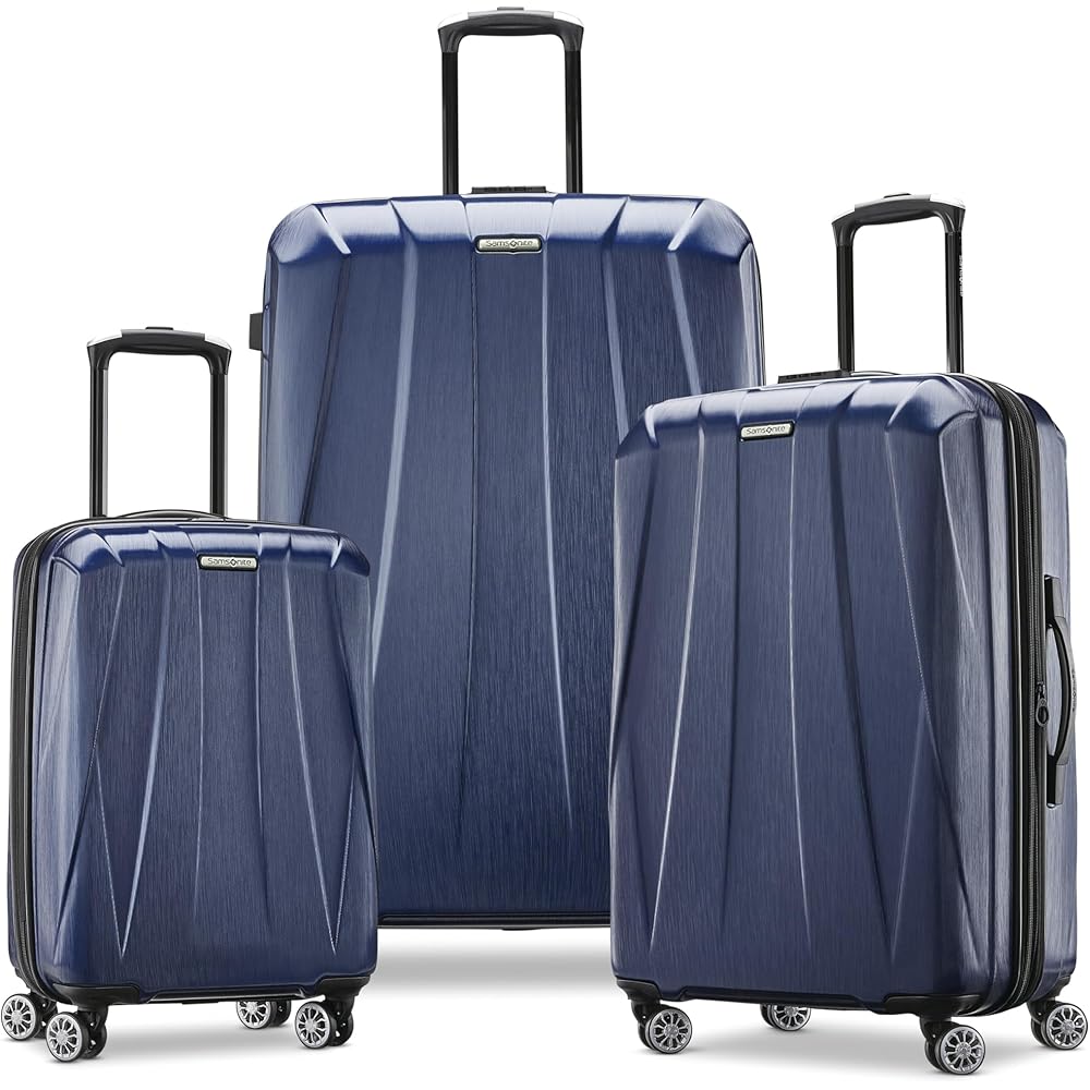 | Samsonite Centric 2 Hardside Expandable Luggage with Spinner Wheels, True Navy, 3-Piece Set (20/24/28) | Suitcases