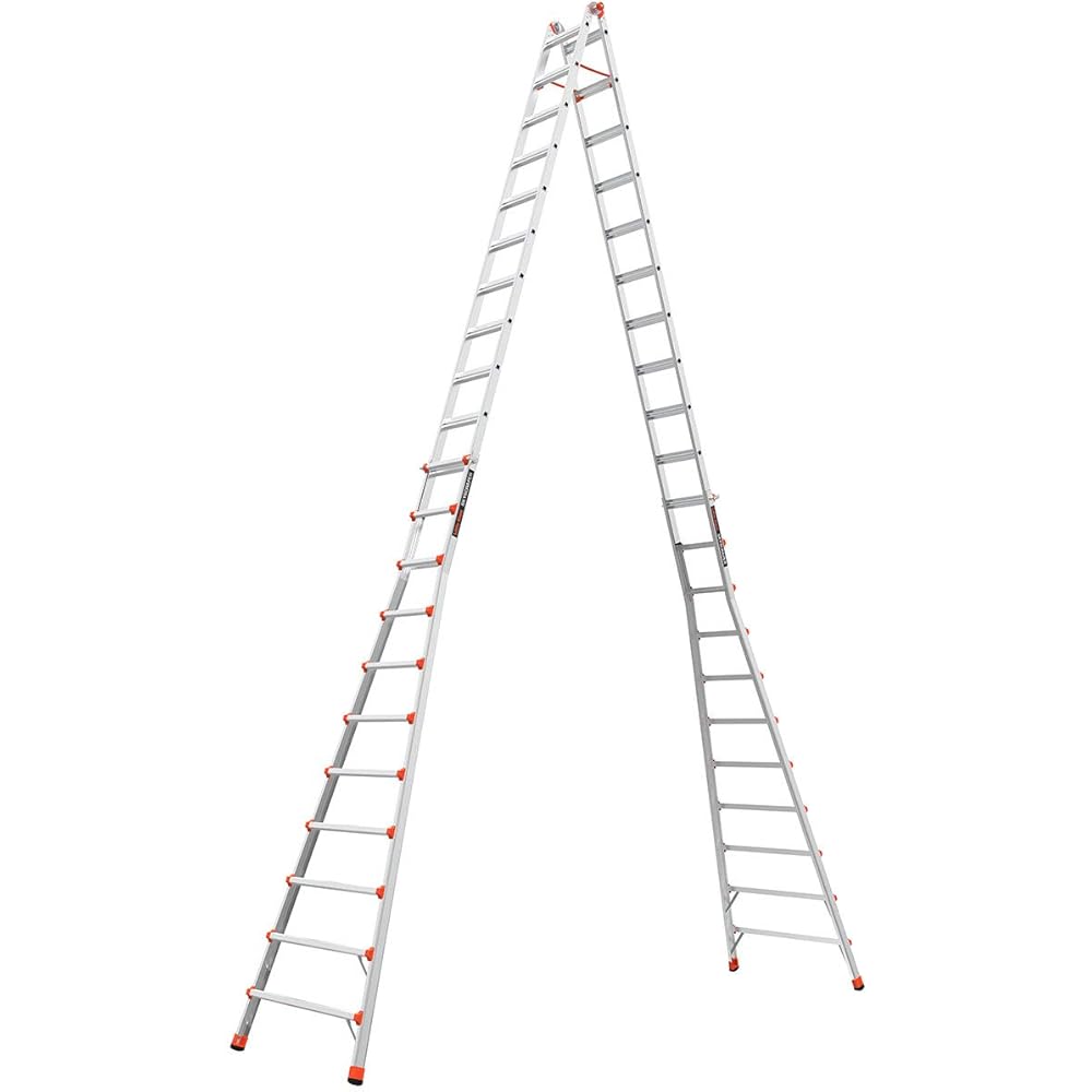 Little Giant Ladders, SkyScraper, M21, 11-21 Foot, Stepladder, Aluminum, Type 1A, 300 lbs Weight Rating, (10121),Gray