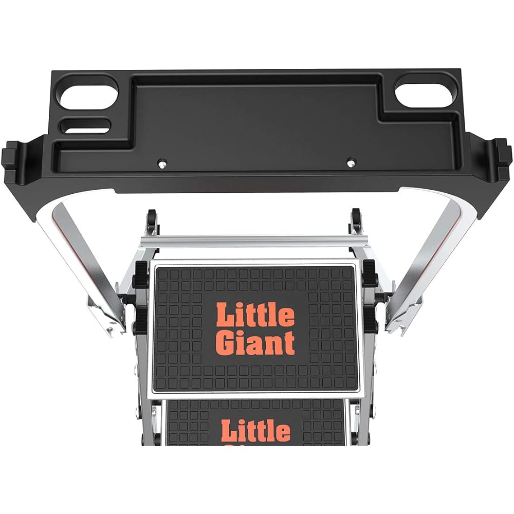Little Giant Ladders, Safety Step, 3-Step, 3 Foot, Step Stool, Aluminum, Type 1A, 300 lbs Weight Rating, (10310BA)