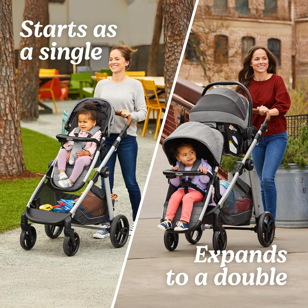 Graco Modes Nest2Grow Travel System, Ren with Expandable Double Stroller