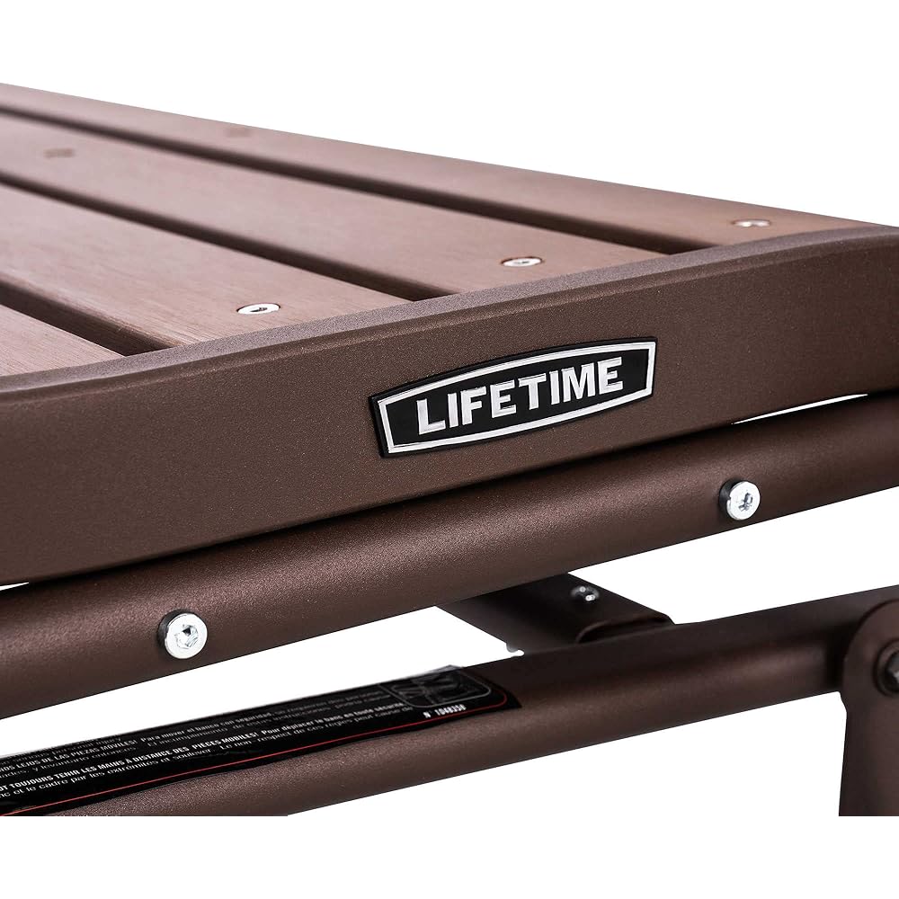 Lifetime 60290 Wood Alternative Glider Bench, Mocha Brown