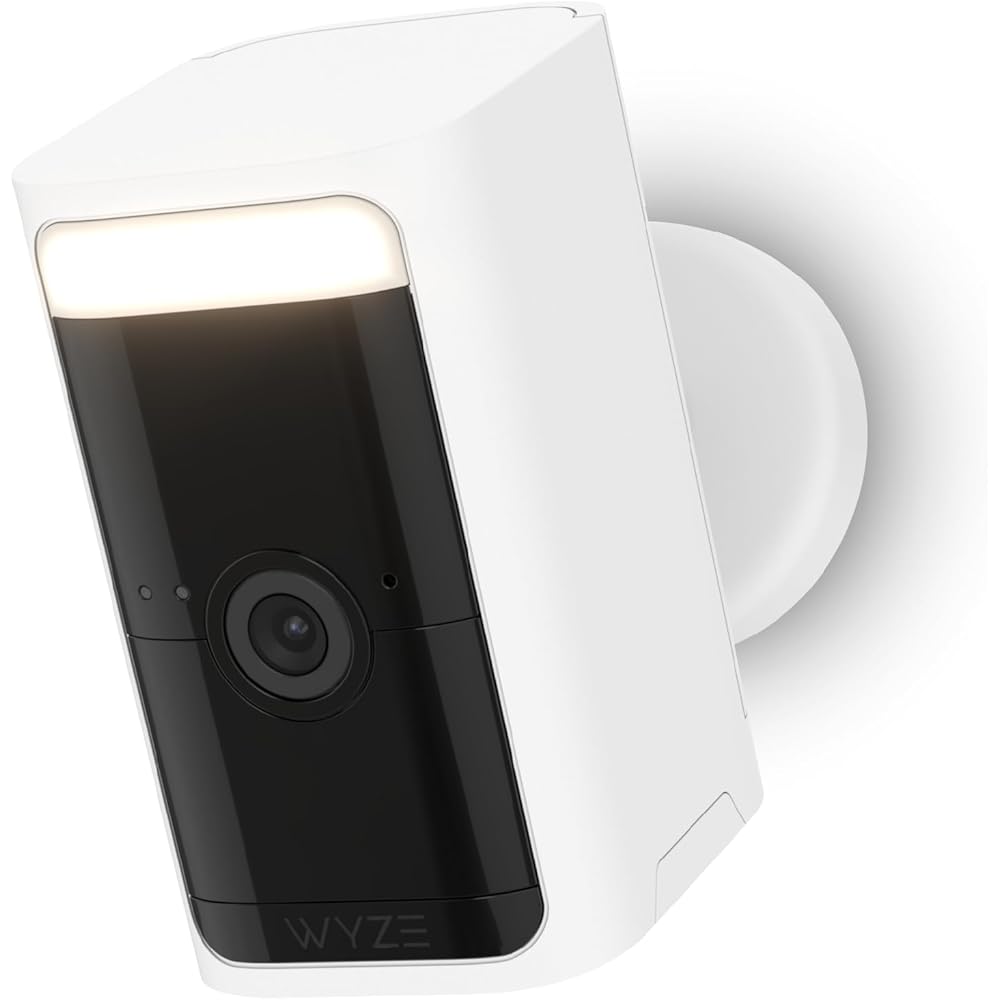 WYZE Wireless Outdoor/Indoor Battery Security Camera, 2.5K HDR Color Night Vision, Integrated Spotlight &amp; Siren, Motion Detection, 2-Way Audio, Alexa &amp; Google Assistant Compatible, Free Expert Support