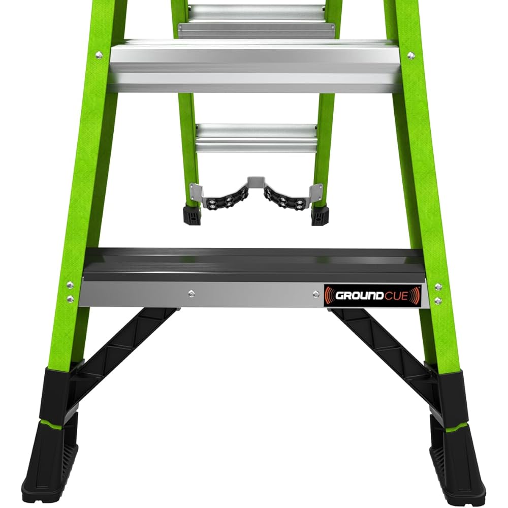 Little Giant Ladders, King Kombo 2.0 XT, Industrial, M6, 6 Ft. A Frame, 10 Ft. Extension, Fiberglass, Type 1AA, 375 lbs Weight Rating, (13936-071), Hi-viz Green