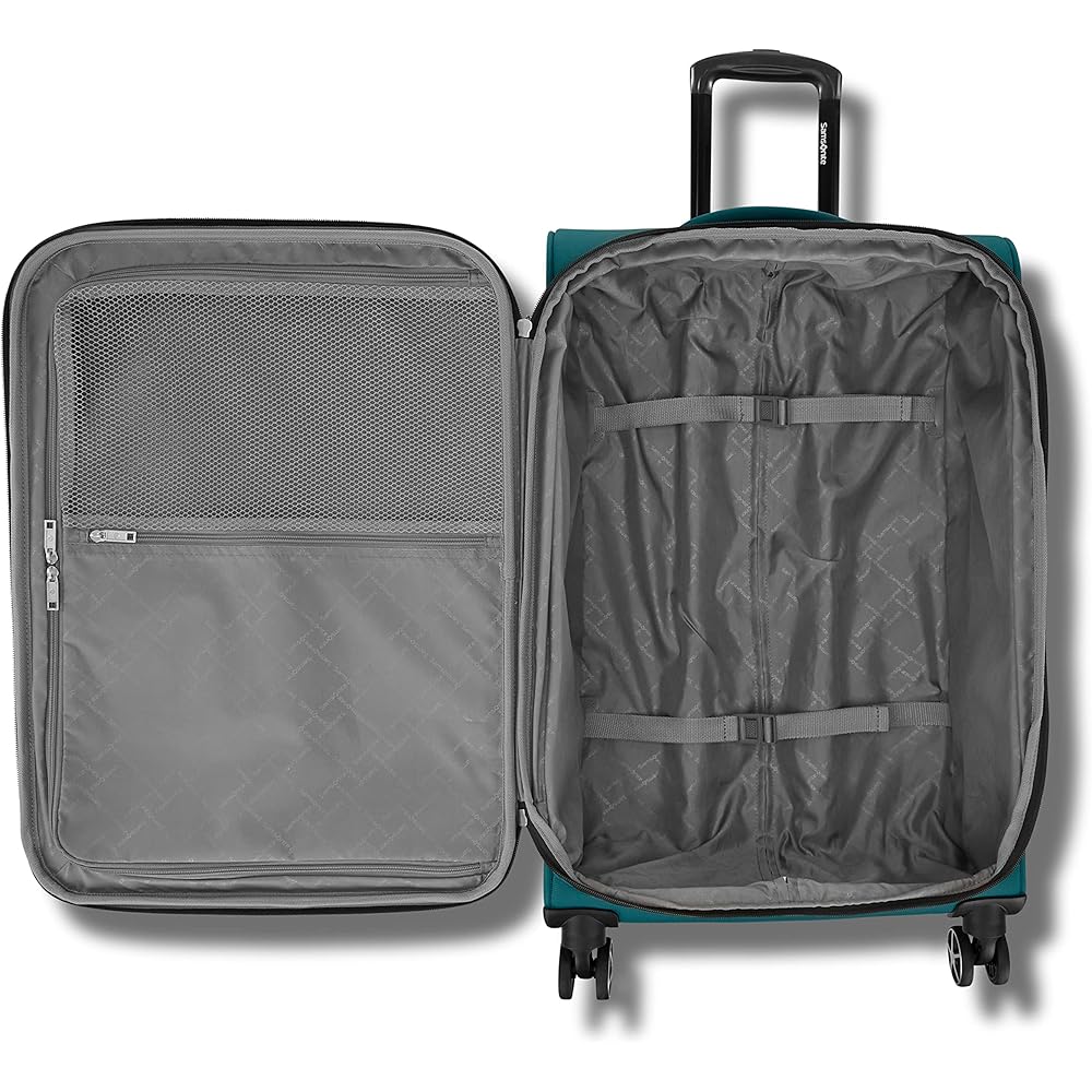 | Samsonite Saire LTE Softside Expandable Luggage with Spinner Wheels, Pine Green, 3-Piece Set (Carry On/Medium/Large) | Carry-Ons
